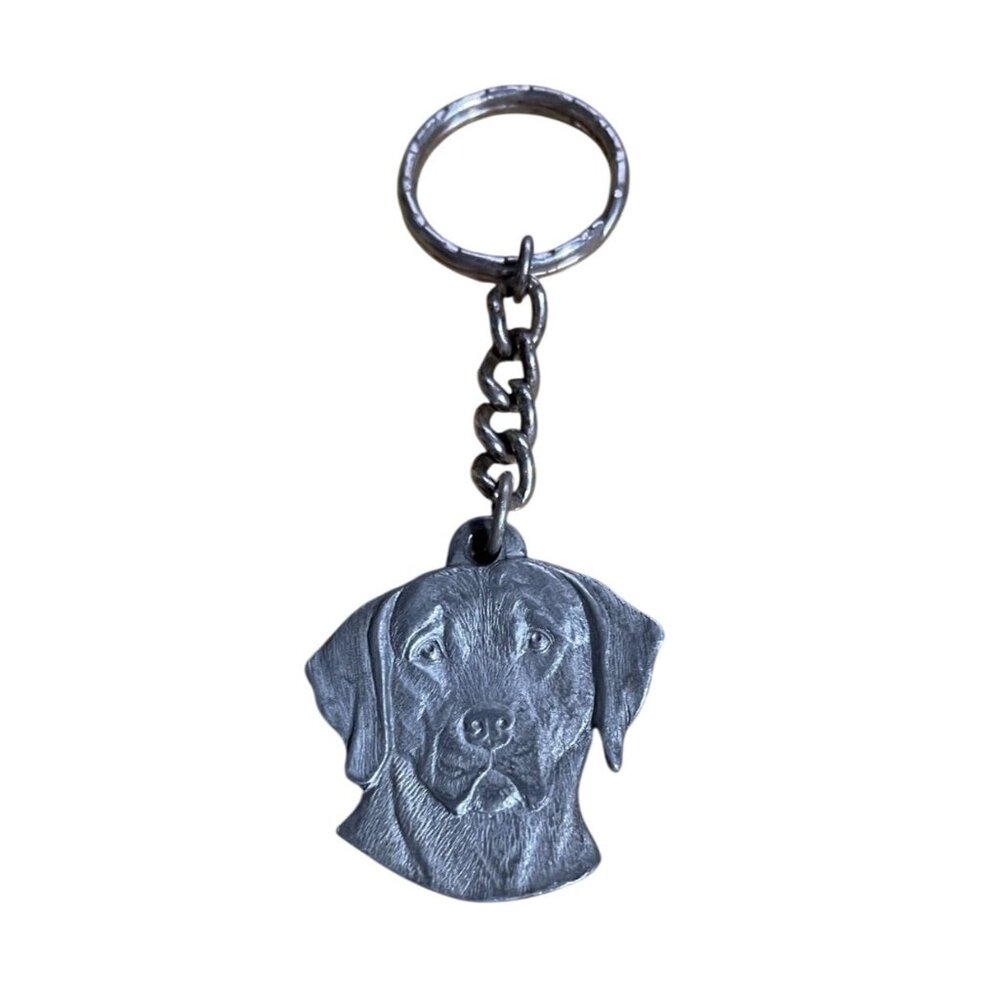 I Love My Weimaraner Pewter Keychain Dog Breed Engraved By Rawcliffe 1983